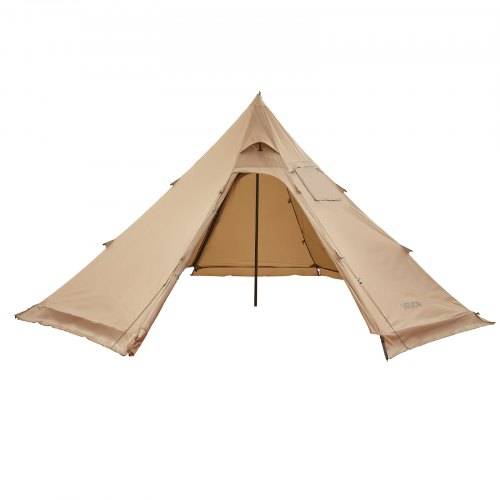 VEVOR Campingzelt für 4 Personen, tragbares Tipi-Zelt mit Ofenanschluss, Pyramidenzelt aus Segeltuch, leichte 4-Jahreszeiten-Schutzzelte zum