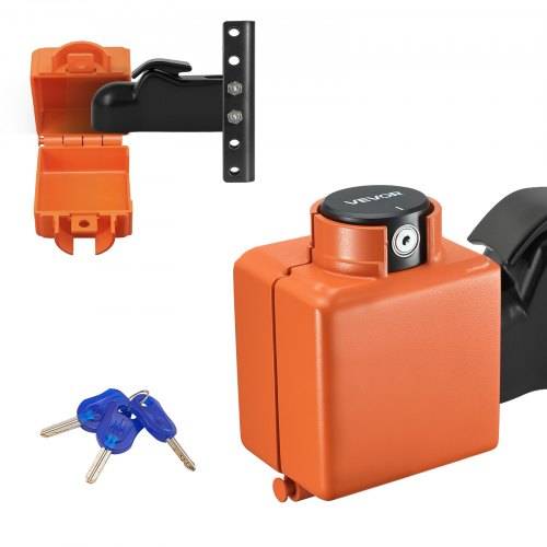 VEVOR Anhängerschloss, kompatibel mit 50,8/58,7 mm Kupplungen, robustes Anhängerkupplungsschloss mit 3 Schlüsseln, Diebstahlschutz, Sicherheitsschl