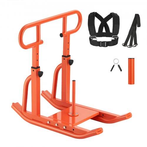 VEVOR Gewichtsschlitten Kraftschlitten Krafttrainingsschlitten zur Verbesserung der Geschwindigkeit bei sportlichen _bungen, Fitnessgerät mit Griff