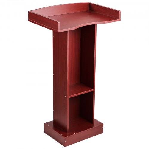 VEVOR Podiumständer Holzrednerpult (105 cm), Laptop-Schreibtisch mit breiter Lesefläche & Ablagefläche & Kantenstopper &elegantem Design, bodensteh