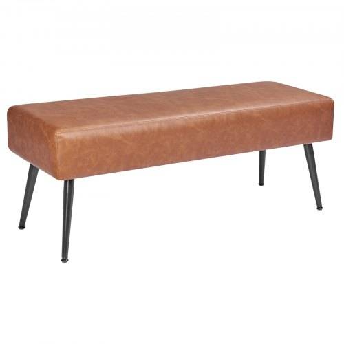 VEVOR Schlafzimmerbank Bettbank (40 x 110 x 43 cm) aus mit Metallbeinen & Nähten, gepolsterte Schuhbank mit 300 kg Tragkraft, moderne Fu_ban
