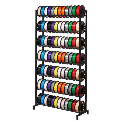 VEVOR Filament Lagerregal für 3D-Drucker, 7 Ebenen, Filamentspulenhalter, 840 x 320 x 1650 mm, Tragkraft 54,4 kg pro Ebene, 3D-Druckerzubehör für