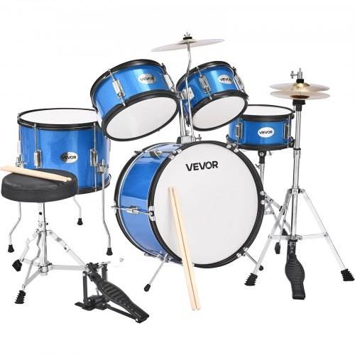 VEVOR Schlagzeug Set, 5-teilig, inkl. 40,6 cm Basstrommel, 25,4 cm Snare, 20,3 cm & 25,4 cm Tomtoms, 33 cm Standtom, 25,4 cm Crash-Becken & 20,3 cm