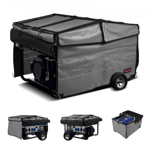 VEVOR Generatorabdeckung (865 x 657 x 535 mm) wasserfeste Schutzhülle für die meisten Generatoren mit 3500_12000 W, Generator-Laufabdeckung mit stra