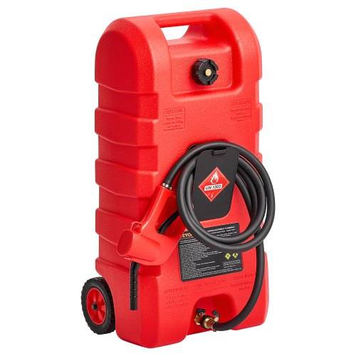 VEVOR Kraftstofftrolley, 56,78 L, Kraftstoffkanister mit Schwerkraft- & Handpumpenmodus, Benzinkanister, 3 m Förderschlauch & Handpumpe, Gasbehälter