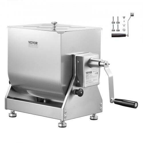 VEVOR manueller Fleischmischer 60 L Fleischverarbeitungsgerät mit Kippbehälter (maximales Mischen von 27 kg Fleisch), Fleischmischer Wurstmischer mi