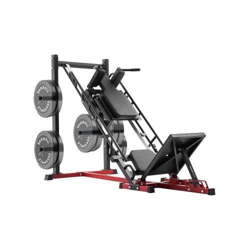 VEVOR Beintrainer Beinpresse Hack-Squat-Maschine Kombination (40° / 45° / 50° Rückenlehne) mit Gewichtsaufbewahrung, Beintrainingsgerät für Quad