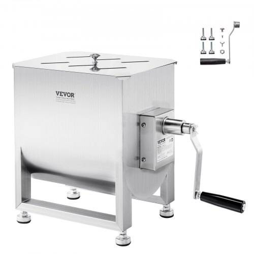 VEVOR manueller Fleischmischer 30 L Fleischverarbeitungsgerät (maximales Mischen von 13,61 kg Fleisch), Fleischmischer aus Edelstahl, Wurstmischer
