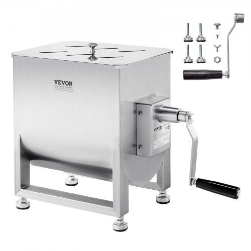 VEVOR manueller Fleischmischer 60 L Fleischverarbeitungsgerät (maximales Mischen von 27,2 kg Fleisch), Fleischmischer aus Edelstahl, Wurstmischer