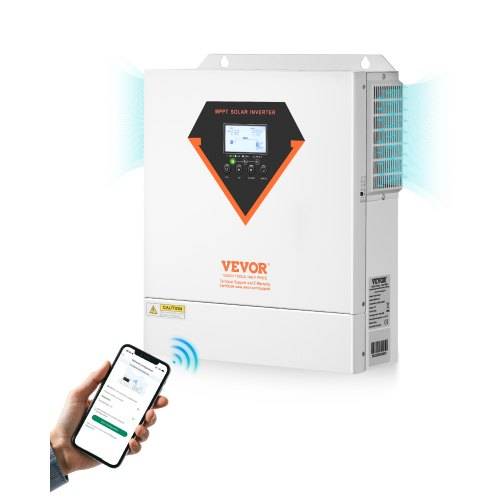 VEVOR Hybrid-Solarwechselrichter, 3500W, All-in-One-Wechselrichter mit reinem Sinus, 24V DC auf 220/230V AC, mit integriertem 100A MPPT-Solarregler
