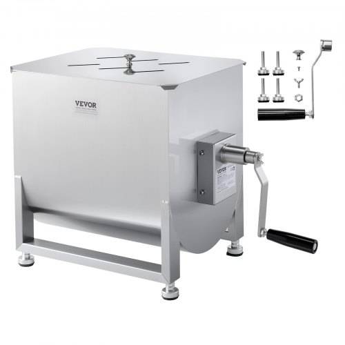 VEVOR manueller Fleischmischer 40L Fleischverarbeitungsgerät (max. Mischen von 36,29 kg Fleisch), Fleischmischer aus Edelstahl, Wurstmischer mit