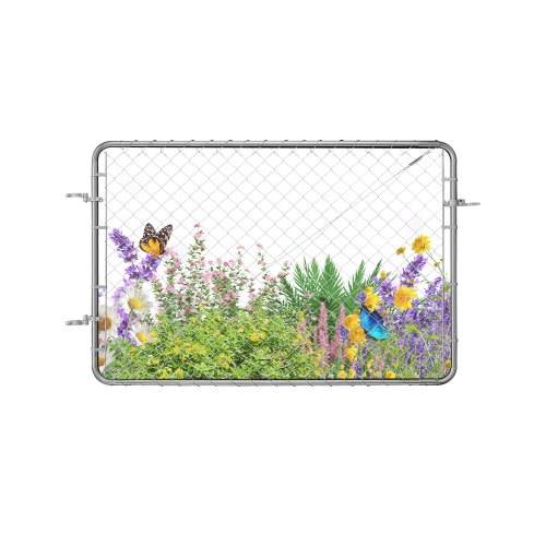 VEVOR Gartentür, 183x122 cm, verstellbares Maschendrahtzauntor, passend für Gartenzauntoröffnungen von 61_183 cm(B)x183 cm(H), Zauntor für Bauernh
