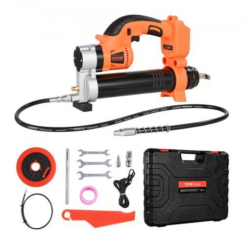 VEVOR Akku-Fettpresse, 55 MPa, Einhandfettpresse mit LED & 90 cm Schlauch, 20 V Akkubetrieb & Auslöser, Kompatibel mit 18V Makita-Akkus, zum