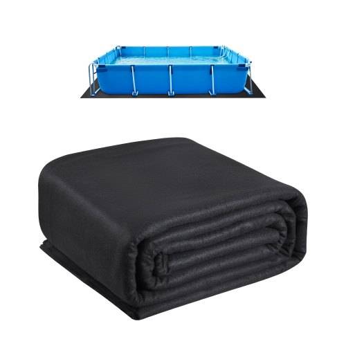 VEVOR Poolunterlage, 4,8x9,7 m, für oberirdische Schwimmbecken, extra dicke Bodenplane, verhindert Einstiche, Poolmatte aus Geotextilmaterial, verlä