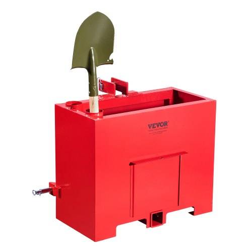 VEVOR Anhängerkupplungsvorschaltgerät, 3-Punkt-Traktor Ballast Box der Kategorie 1 mit einer Kapazität von 363 kg, für 5,6 cm Anhängerkupplung, S