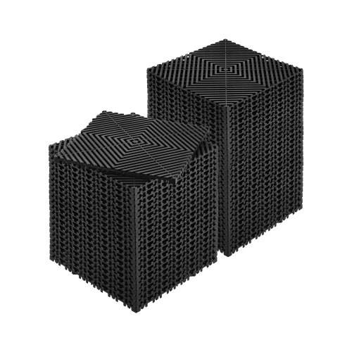 VEVOR ineinandergreifende Drainagematte Duschmatte 31 x 31 cm modulares ineinandergreifende Bodenmatten, 50 Stk. Splei_-Drainagematten, rutschfeste