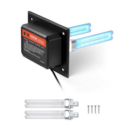 VEVOR HVAC-Luftreiniger für das ganze Haus, 18 W, 175 mm, UV-UVC-Licht im Kanal für Klimaanlagenkanäle, Luftwäscher mit 2 Ersatzbirnen, HVAC-UV-La