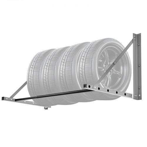 VEVOR Reifenregal Reifenständer Garagenregal zur Wandmontage 812-1219 mm verstellbar, Q235 Hochleistungs-Reifenlagerregal aus Stahl für Standardreif