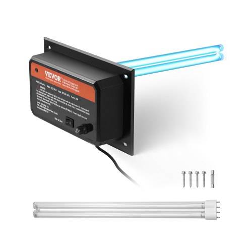 VEVOR HVAC-Luftreiniger für das ganze Haus, 36 W, 254 nm, UV-UVC-Licht im Kanal für Klimaanlagenkanäle, Luftwäscher mit 1 Ersatzbirne, HVAC-UV-Lam