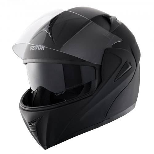 VEVOR Motorradhelm ohne Maske Helmgrö_e 57-58 cm, ABS Helme mit hoher Dichte & Bluetooth-Schlitz & Wechselglas Grö_e M DOT-geprüfter bequemer Motoc