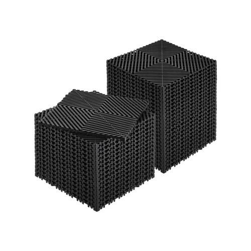VEVOR ineinandergreifende Drainagematte Duschmatte 31 x 31 cm modulares ineinandergreifende Bodenmatten, 40 STK. Splei_-Drainagematten, rutschfeste