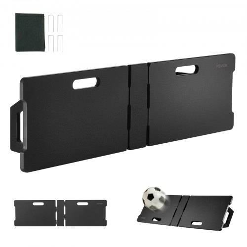 VEVOR Fu_ball Rebound Board faltbar, tragbares Prellwand 115 x 330 cm, HDPE Rebounder Ausrüstung mit 2 Rückprallwinkeln, Trainingsbrett Rebounder Ki