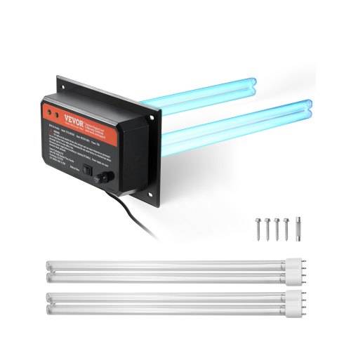 VEVOR HVAC-Luftreiniger für das ganze Haus, 72 W, 258 mm, UV-UVC-Licht im Kanal für Klimaanlagenkanäle, Luftwäscher mit 2 Ersatzbirnen, HVAC-UV-La