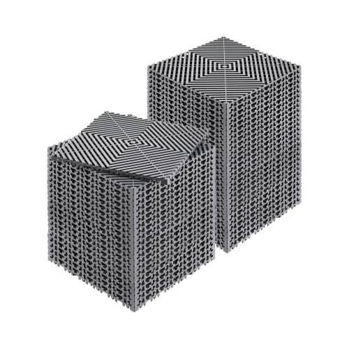 VEVOR ineinandergreifende Drainagematte Duschmatte 31 x 31 cm modulares ineinandergreifende Bodenmatten, 50 Stk. Splei_-Drainagematten, rutschfeste