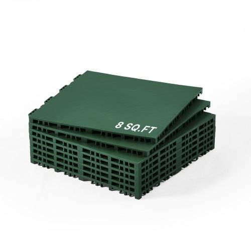 VEVOR Hockey-Bodenbelag, 315 x 315 x 16 mm, ineinander greifende Mehrzweck-PP-Bodenfliesen, 8 Stück, Tanzbodenfliesen, Hockey-Trainingsbrett zum