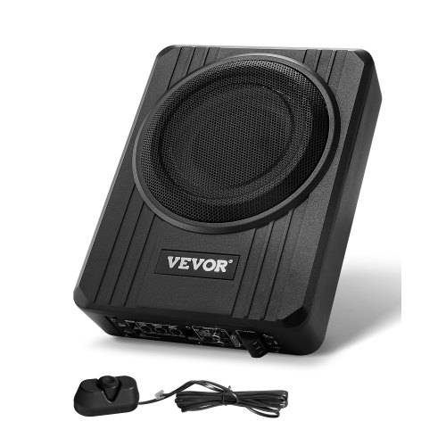 VEVOR Untersitz Auto Subwoofer 400 W 203 mm schlanker Auto Subwoofer mit Stromversorgung, Subsystem mit eingebautem Verstärker