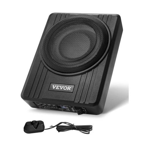 VEVOR Untersitz Auto Subwoofer 300 W 254 mm schlanker Auto Subwoofer mit Stromversorgung, Subsystem mit eingebautem Verstärker
