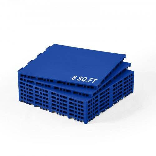 VEVOR Hockey-Bodenbelag, 315 x 315 x 16 mm, ineinander greifende Mehrzweck-PP-Bodenfliesen, 8 Stück, Tanzbodenfliesen, Hockey-Trainingsbrett zum