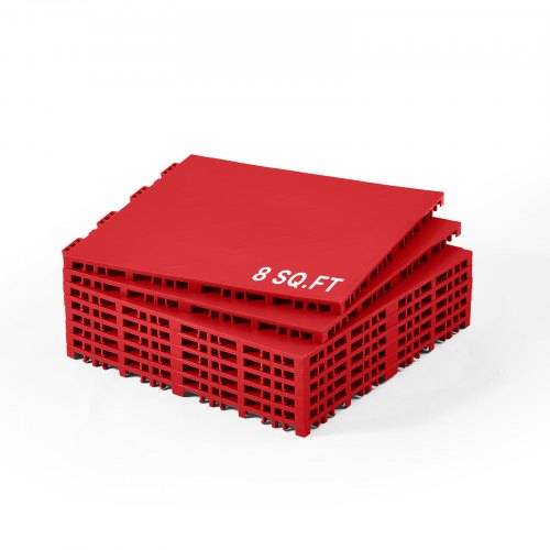 VEVOR Fliesen für Hockey-Bodenmatten, 315 x 315 x 16 mm, 8 Stück ineinandergreifende, Trainingsoberfläche, Tanzbodenfliesen, Hockey-Trainingsausrü