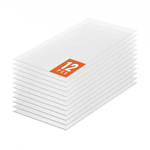 VEVOR 12er-Set Gewächshausplatten aus Polycarbonat, 1210 x 605 x 6 mm Stegplatten, wasserdichte UV-geschützte gewellte Hohlkammerplatten, schlagfest