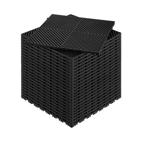 VEVOR 24 x ineinandergreifende Drainagematte Duschmatte 415 x 415 mm modulares ineinandergreifende Bodenmatten 17,6 mm dicke Drainagematten