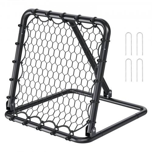 VEVOR Fu_ball-Rebounder Rückprallnetz Kick-Back 34 x 34 Zoll tragbare Fu_ball-Trainingsgeschenke, Tornetz mit vollständig einstellbaren Winkeln, Hil