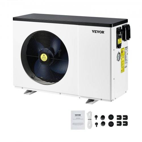 VEVOR Elektrische Pool-Wärmepumpe, 2,51_11,38 kW Heizleistung, energiesparende Poolheizungen mit variabler Frequenz für 25_50 m³ Aufstellpools, Hei