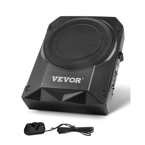 VEVOR Untersitz Auto Subwoofer 400 W 254 mm schlanker Auto Subwoofer mit Stromversorgung, Subsystem mit eingebautem Verstärker