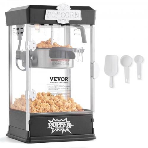 VEVOR Popcornmaschine Popcornautomat Popcorngerät 480 W Popcornmaschine, Popcorn Maker 4 oz Kessel für 1,5 Gal pro Ladung, Tisch-Popcornmaschine Pop