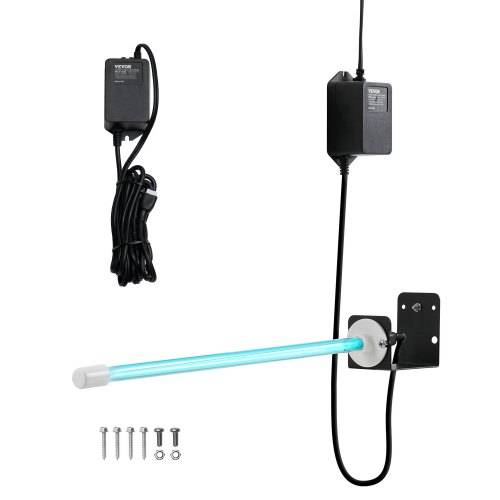VEVOR HVAC-Luftreiniger, 25 W, 254 nm, UV-UVC-Licht-Spulenreiniger mit Magnet im Kanal für AC-Kanäle (Klimaanlagen), Luftwäscher mit 1 Ersatzbirne