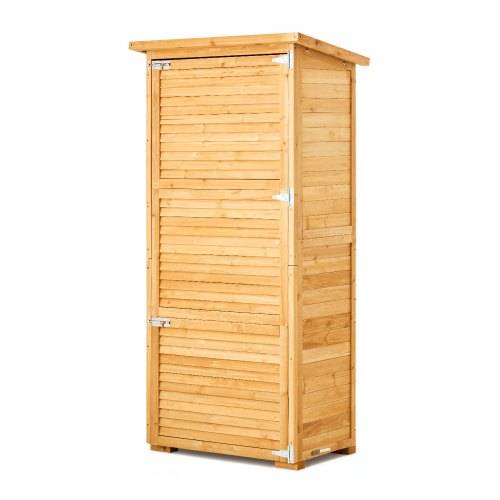 VEVOR Geräteschuppen 800 x 500 x 1620 mm, gro_er Gerätehaus, Geräteschrank mit Metallrahmen, Regalen, Boden, wasserdichter Lagerschrank für Terras