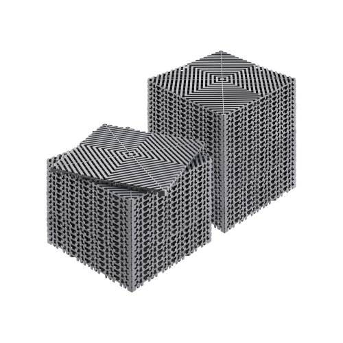VEVOR ineinandergreifende Drainagematte Duschmatte 31 x 31 cm modulares ineinandergreifende Bodenmatten, 40 Stk. Splei_-Drainagematten, rutschfeste