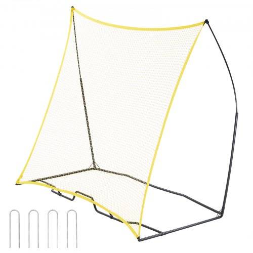 VEVOR Fu_ball-Rebounder tragbarer Fu_balltrainer 7 x 7 Fu_ Fu_ball-Trainingsgerät aus Eisen & Polyester, Sport-Fu_ball-Rebounder-Wand mit tragbarer