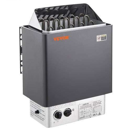 VEVOR Saunaofen, 8 kW, 400 V, 3N tragbare Saunaheizung für drinnen & drau_en mit 3-Stunden-Timer, integrierte Steuerung für 8_12 m³, gewerbliche Nu