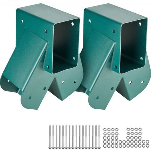 VEVOR 2 Stk. Schaukelverbinder 160 x 235 x 280 mm Schaukelwinkel Kohlenstoffstahl Pulverbeschichtet Wandverbinder Holzverbinder Kantholz Grün