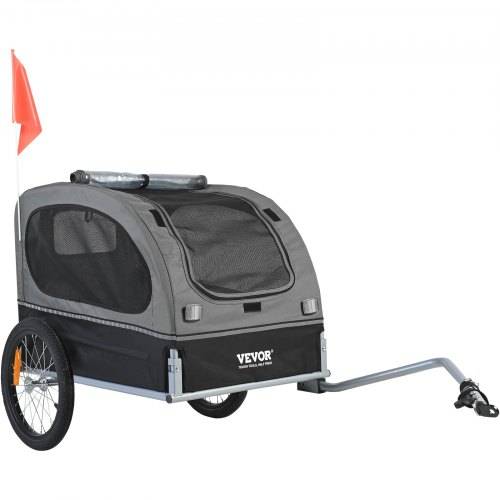 VEVOR Hundeanhänger 40 kg Fahrradanhänger Kohlenstoffstahl + 600D Oxford-Gewebe + PP faltbar 1440 x 720 x 779 mm als Anhänger Gefaltete Grö_e 760