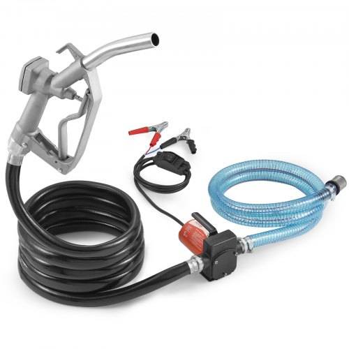 VEVOR Dieselpumpe, 12 V DC, 5 GPM, 1/7 PS, Heizölpumpe mit automatischer Abschaltung der Pistole, Umfüllpumpe, langer Einlass- und Auslassschlauch