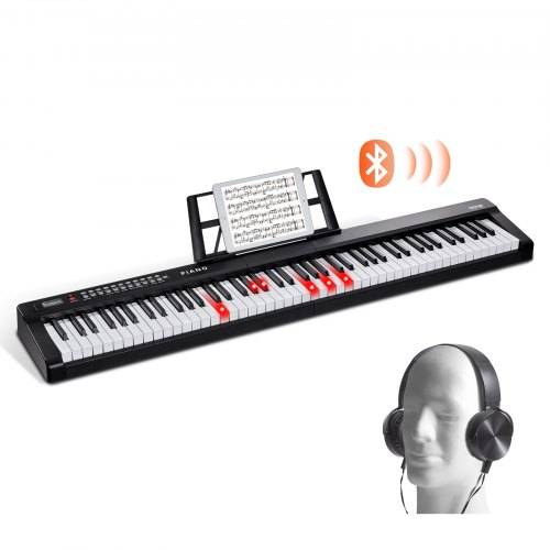 VEVOR Digitales Klavier mit 88 Tasten, halbgewichtete Tasten, tragbares elektrisches Keyboard-Piano-Set in voller Grö_e mit 1000 Tönen, integrierten