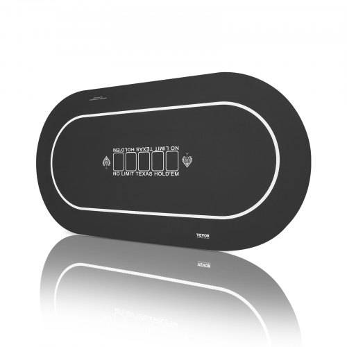 VEVOR Pokermatte Pokertischplatte, 180 x 90 cm Pokertischauflage, 6_8 Spieler, faltbare Pokertischplatte mit Tragetasche, tragbarer Pokertisch