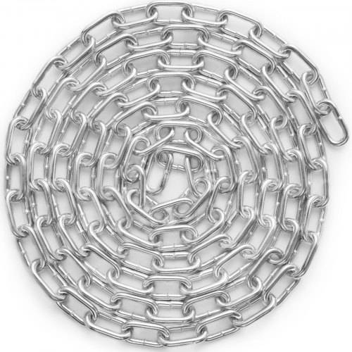 VEVOR Proof Coil Chain, 3/16" x 10', 1100 lbs sichere Arbeitslast, verzinkte, geprüfte Coil Chain mit zwei Schnellgliedern, verzinkte Gliederkette